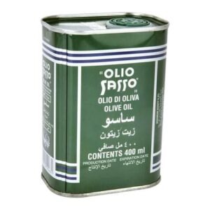 SASSO OLIVE OIL CAN 20P*400 ML | زيت زيتون ساسو علب 20حبه*400مل
