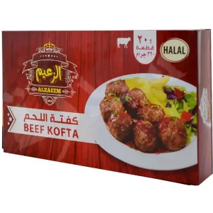 ALZAEEM BEEF KOFTA 20P*20 OTR*320 GM | كفتة اللحم الزعيم 20 قطعه*20حبه*320جرام