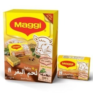 MAGGI BEEF STOCK 24P*24OTR*20GM | مكعبات ماجي مرقه لحم بقر 24حبه*24 باكت*20جرام