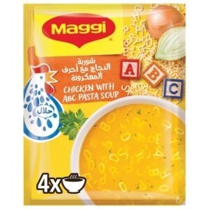 MAGGI CHICKEN ABC SOUP 12P*12 OTR*66 GM | شوربه ماجي الدجاج مع احرف المكرونه 12حبه*12 باكت*66 جرام