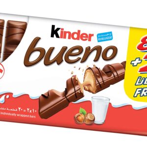 KINDER BUENO CHOCOLATE 16*8+2*430GM | شوكولاته كيندر بينو 8+2*16*430 جرام