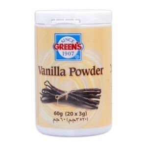 GREENS VANILA POWDER 72P*60 GM | فانيلا بودره جرينز 72حبه *60جرام