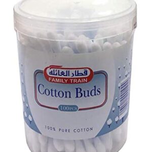 COTTON BUDS FAMILY TRAIN 100PS | منظف اذن قطار العائله 100 حبه