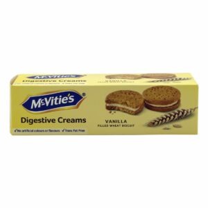 MCVITIES DIGESTIVE CREAM VANILA 100GM 12*12 | بسكوت دايجستف بالفانيلا 100غرام 12*12حبه