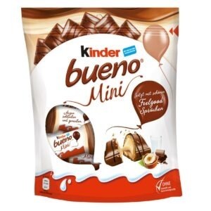 KINDER BUENO MINI CHOCOLATE POUCH 24P*108GM | كندر بينو ميني كيس 24حبه*108جرام