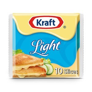 KRAFT CHEESE SLICE LIGHT(10SLICE) 24*200G | جبن سليس كرافت شرائح قليل الدسم(10حبه) 24*200غرام