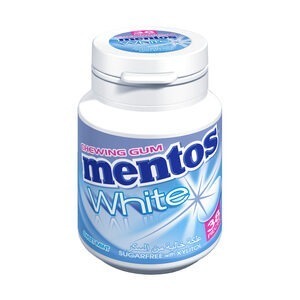 MENTOS WHITE CHEWINGUM SWEET MINT 72P*38GM | علكه منتوس بديله السكر 72حبه*38جرام