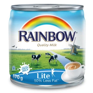 RAINBOW MILK LOW FAT 170G*48P | حليب مركز ابو قوس قليل الدسم 48*170 جرام