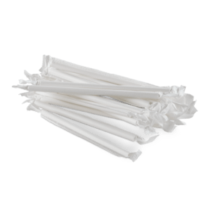 STRAW WHITE WITH COVER 100PS | مزاز ابيض100حبة