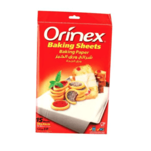 ORINEX BAKING PAPER SHEET (52*40CM*15 SHEET )*36ps | ورق زبده اورنيكس 52*40سم*15ورق) *36