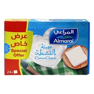ALMARAI CREAM CHEESE 432GM 24 PORTION*16ps | جبن المراعي مربعات بالقشطه 24*432 جرام