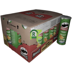 PRINGLES SOUR CREAM & ONION (GREEN) 19P*165GM | برنجلز كبير بصل وروبه 19حبه*165جرام