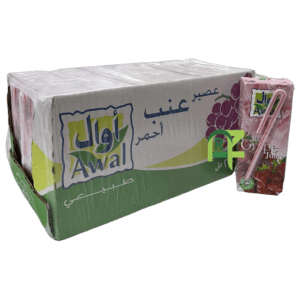 AWAL RED GRAPE JUICE 18*200ML | عصير اوال عنب احمر 18*200 مل