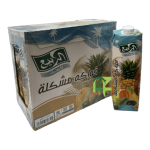 ALRABIE FRUITCOCKTAIL JUICE 8P*1LTR | عصير الربيع فواكه مشكله كبير 8حبه*1لتر