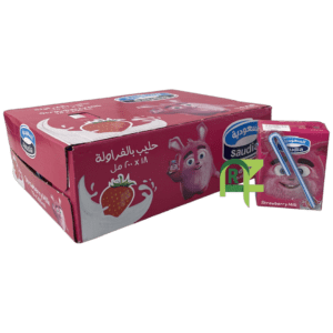 SAUDI STRAWBERRY MILK 18P*200ML | حليب السعوديه فراوله 18حبه*200مل
