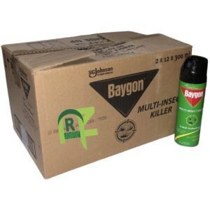 BAYGON MULTI INSECT KILLER(LIGHT GREEN )24P*300ML | مبيد الحشرات بايجون اخضر لايت 24حبه*300مل