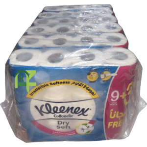 KLEENEX COTTENELLE TISSUE ROLL (9+3)ROLL*6P | مناديل كلينكس رول حمام (9+3)رول*6شده