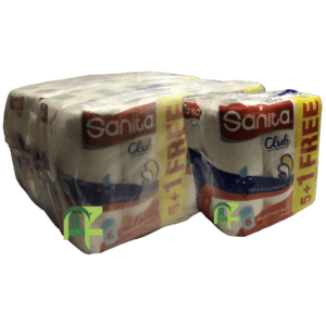 SANITA CLUB TISSUE ROLL (5P+1FREE)*4OUTER | مناديل رول مطبخ سانيتا (5حبه+1مجانا)*4شده