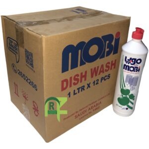 MOBI DISH WASH APPLE 12P*1LTR | صابون صحون موبي بنكهه التفاح 12حبه*1لتر