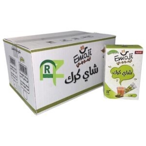 ALKHAIR EMOJI KARAK TEA WITH CARDMOM SUGAR FREE 12P*180GM | شاي كرك ايموجي الخير بالهيل بدون سكر 12حبه*180جرام