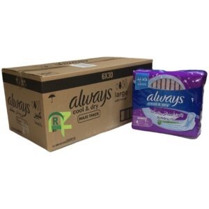 ALWAYS VIOLET LARGE 6PACKS*30P | فوط نسائي اولويز بنفسجي 6كيس*30حبه