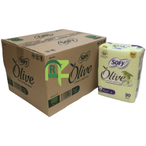 SOFY OLIVE DIAPER LARGE 30PADS*6P | فوط نسائي سوفي بزيت الزيتون كبير 30حبه*6شده
