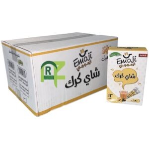 ALKHAIR EMOJI KARAK TEA WITH GINGER SUGAR FREE 12P*180GM | شاي كرك ايموجي الخير بالزنجبيل بدون سكر 12حبه*180جرام