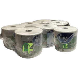FINE TISSUE ROLL 6P*350MTR | مناديل رول فاين 6حبه*350متر